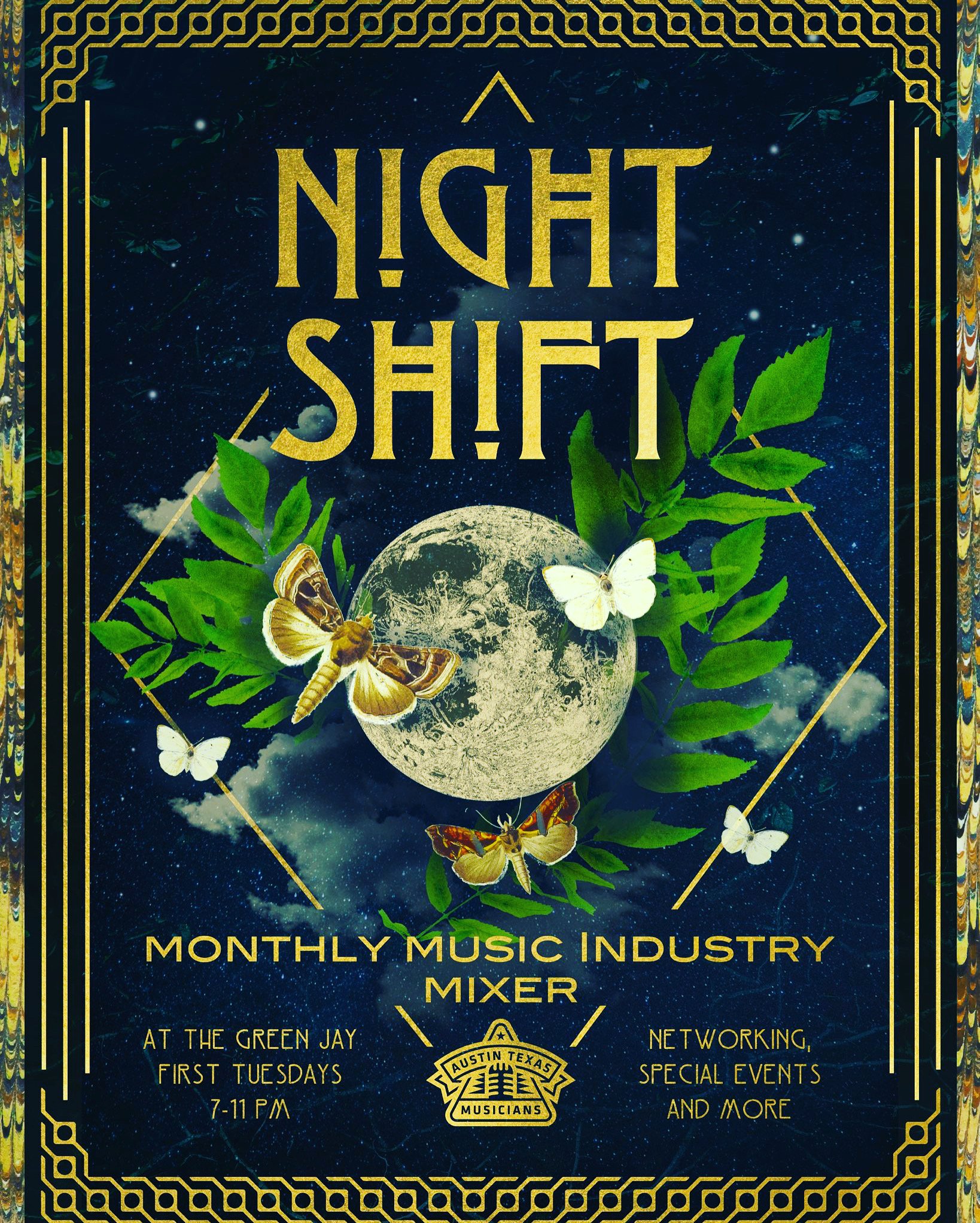 Austin Texas Musicians Presents: Night Shift: A Monthly Music Industry  Mixer — The Green Jay Bar and Venue